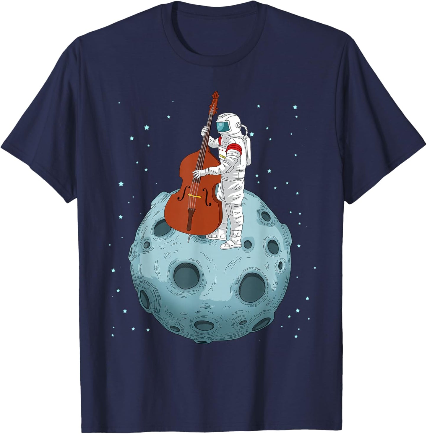 Double Bass Shirt Contrabass Jazz Music Gifts Upright Bass T-Shirt - T-Shirt | Navy
