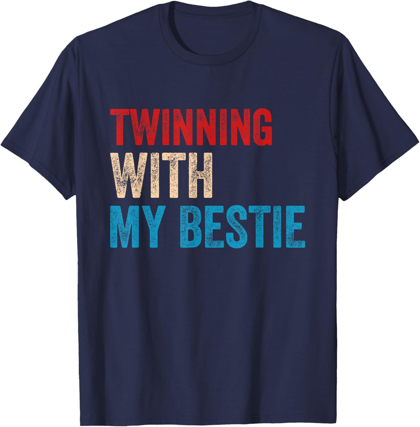 Twinning with My Bestie Boy Spirit Week Twin Day Best Friend T-Shirt - T-Shirt | Navy