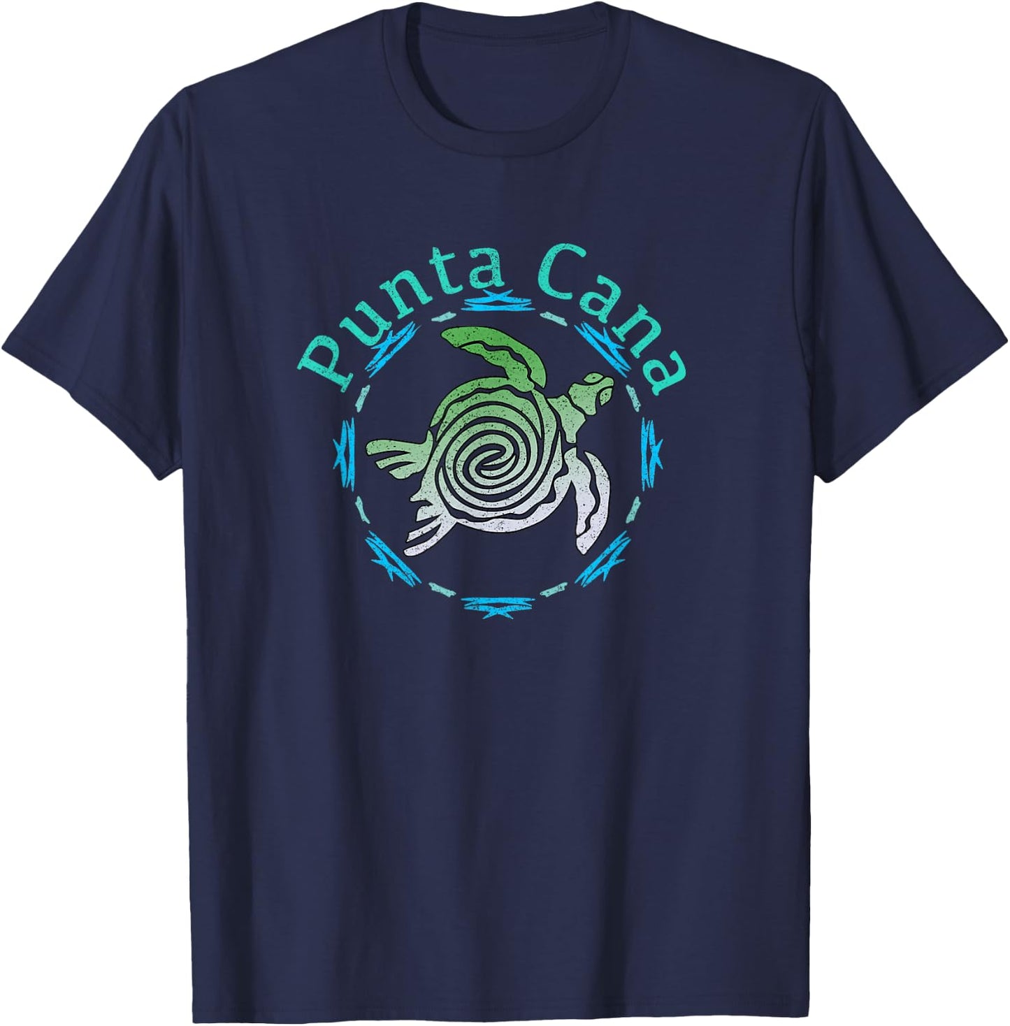 Punta Cana Vintage Tribal Turtle T-Shirt - T-Shirt | Navy