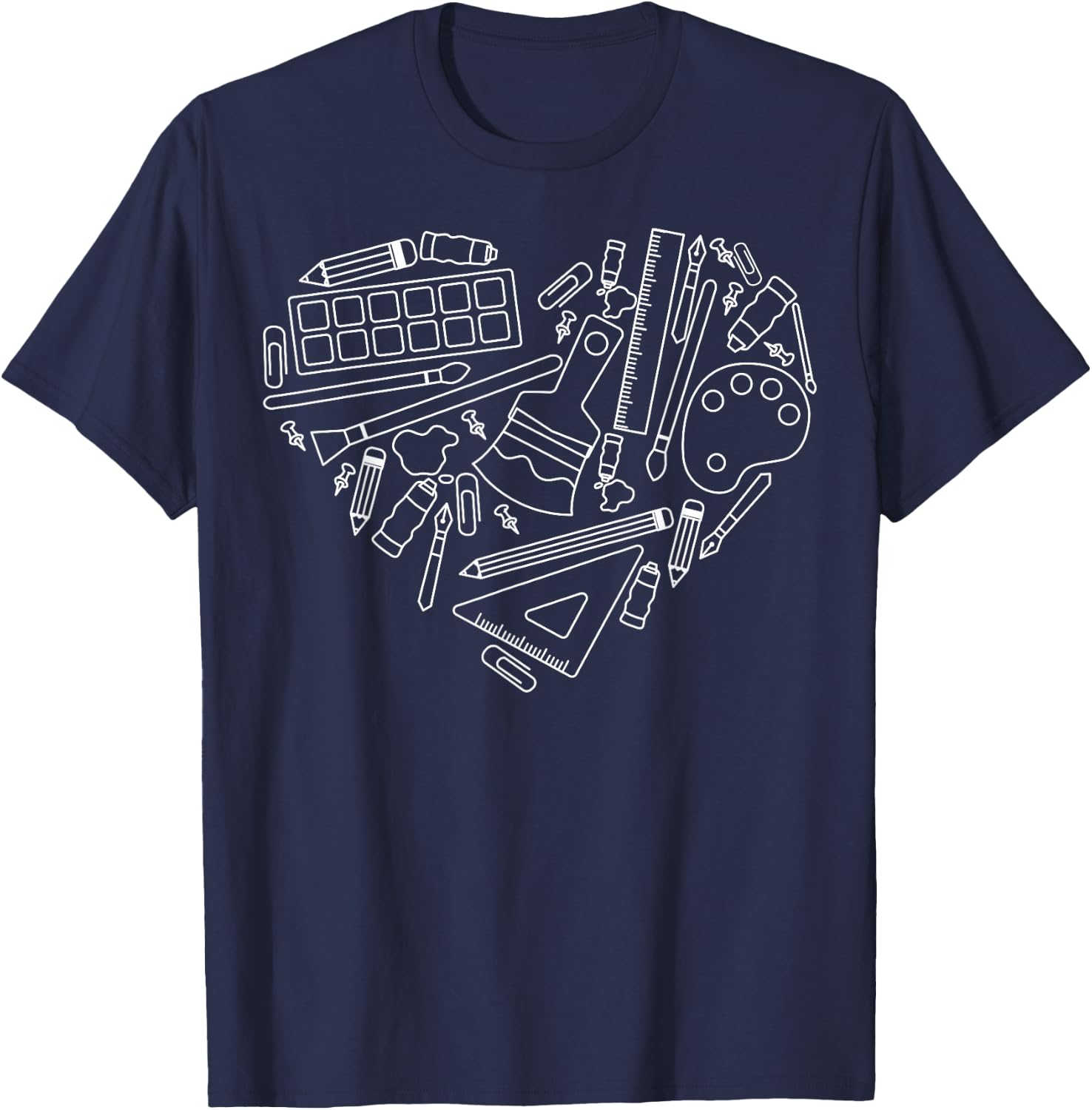 Art Teacher Painting Artist Painter Drawing Student T-Shirt - T-Shirt | Navy
