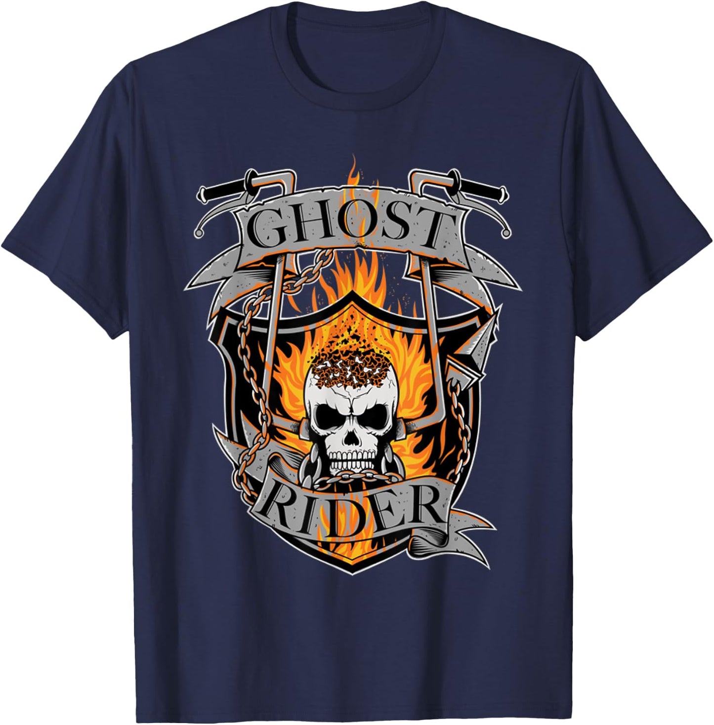 Ghost Rider - Wild Biker T-Shirt - T-Shirt | Navy