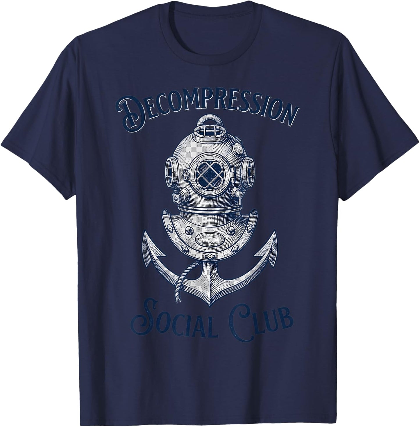 Underwater Welder Commercial Diver Sea Art T-Shirt - T-Shirt | Navy