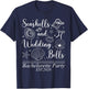 Seashells and Wedding Bells Coastal Bachelorette (2 Sided) T-Shirt - T-Shirt | Navy