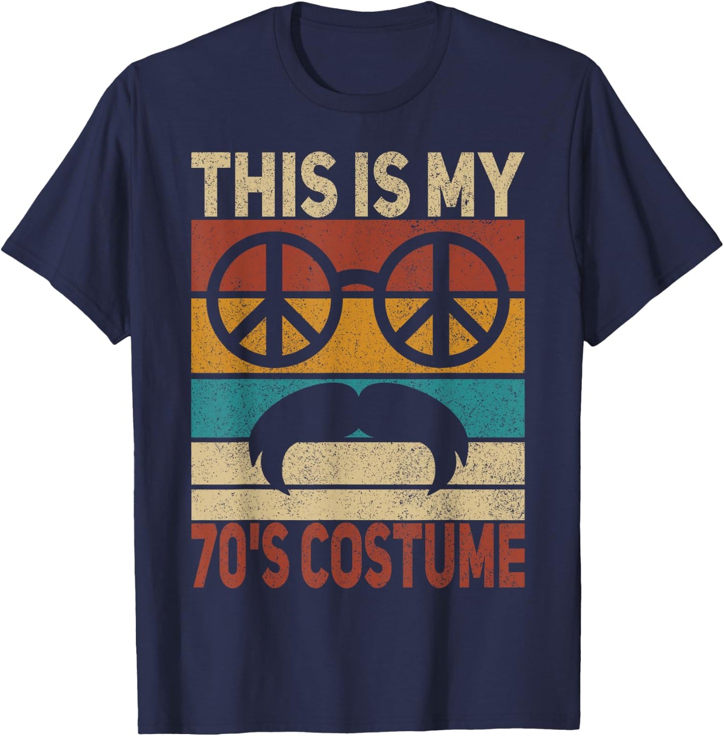 This Is My 70s Costume 70 Styles Men 70's Disco 1970s Outfit T-Shirt - T-Shirt | Navy
