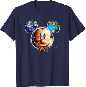 Mickey Mouse - Space Silhouette Head T-Shirt - T-Shirt | Navy