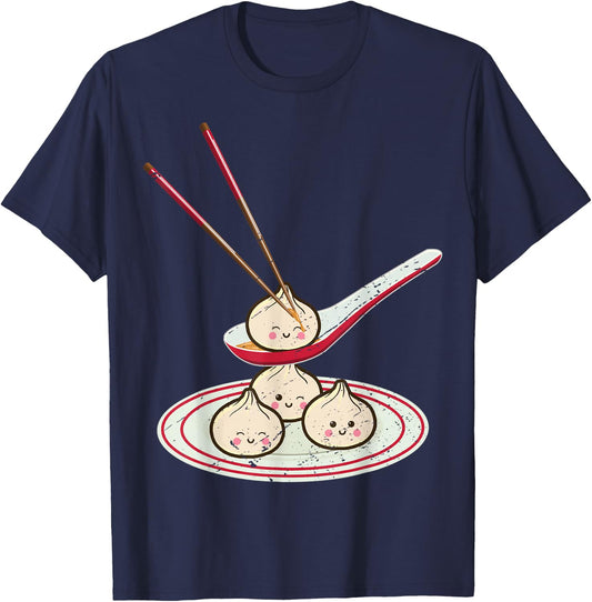 Distressed Soup Dumpling Xiaolongbao chefs T-Shirt - T-Shirt | Navy