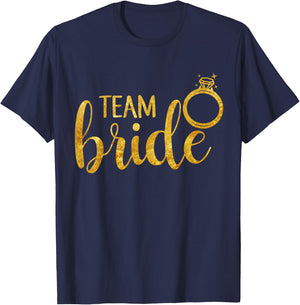 Bachelorette Party , Team Bride Matching Shirt, Black, Small T-Shirt - T-Shirt | Navy