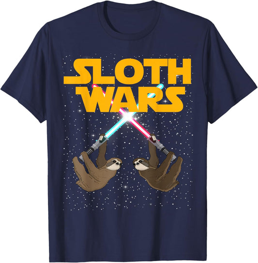 Sloth Wars T-Shirt - T-Shirt | Navy