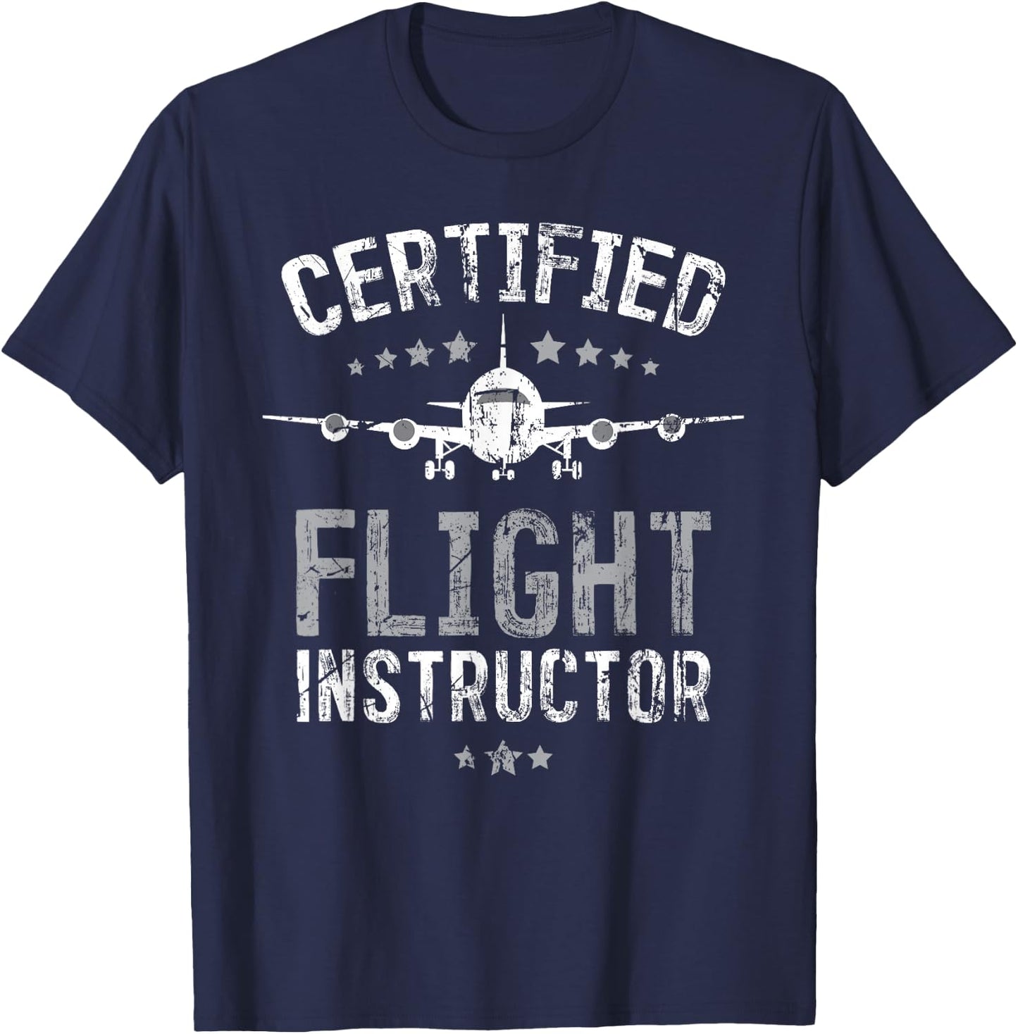 CFI Aviation Flying Certified Flight Instructor T-Shirt - T-Shirt | Navy
