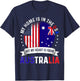 Australian American Patriot Heart is from Australia Flag T-Shirt - T-Shirt | Navy