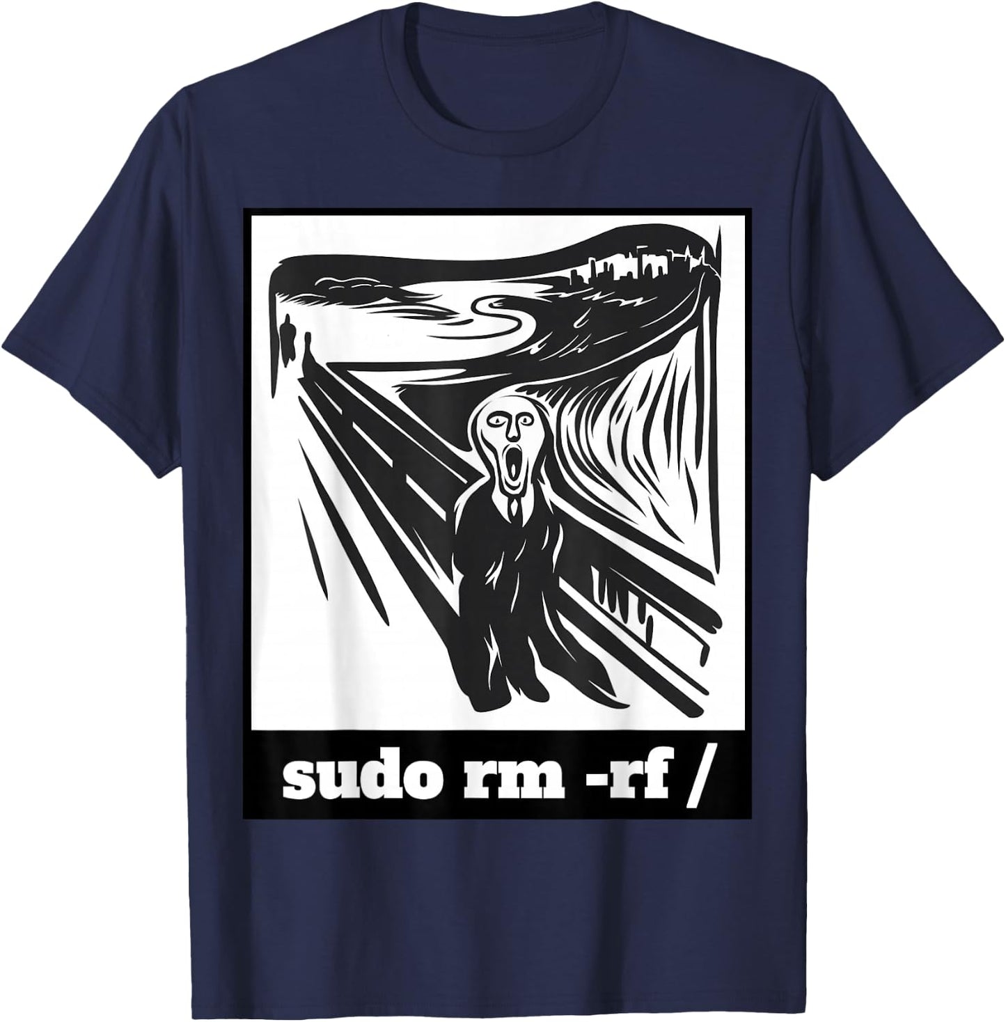 Sudo RM -RF Programmer Sysadmin Developer Joke Coder Linux T-Shirt - T-Shirt | Navy