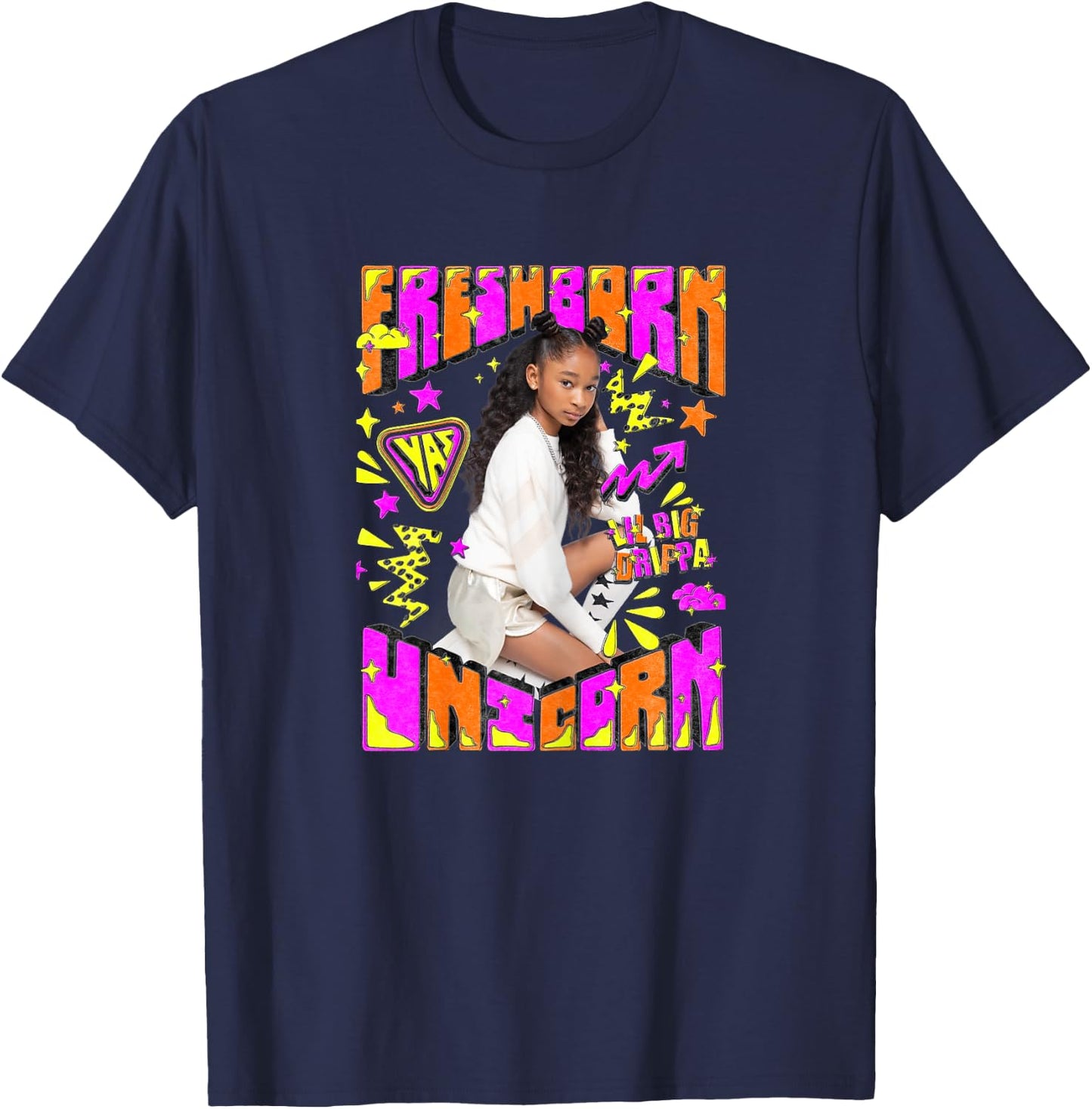 That Girl Lay Lay Fresh Bark Unicorn T-Shirt - T-Shirt | Navy