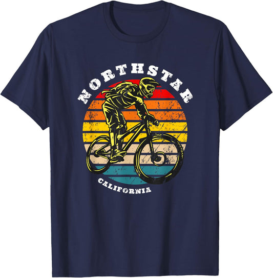 MTB Mountain Bike Northstar California Mountain Biking T-Shirt - T-Shirt | Navy