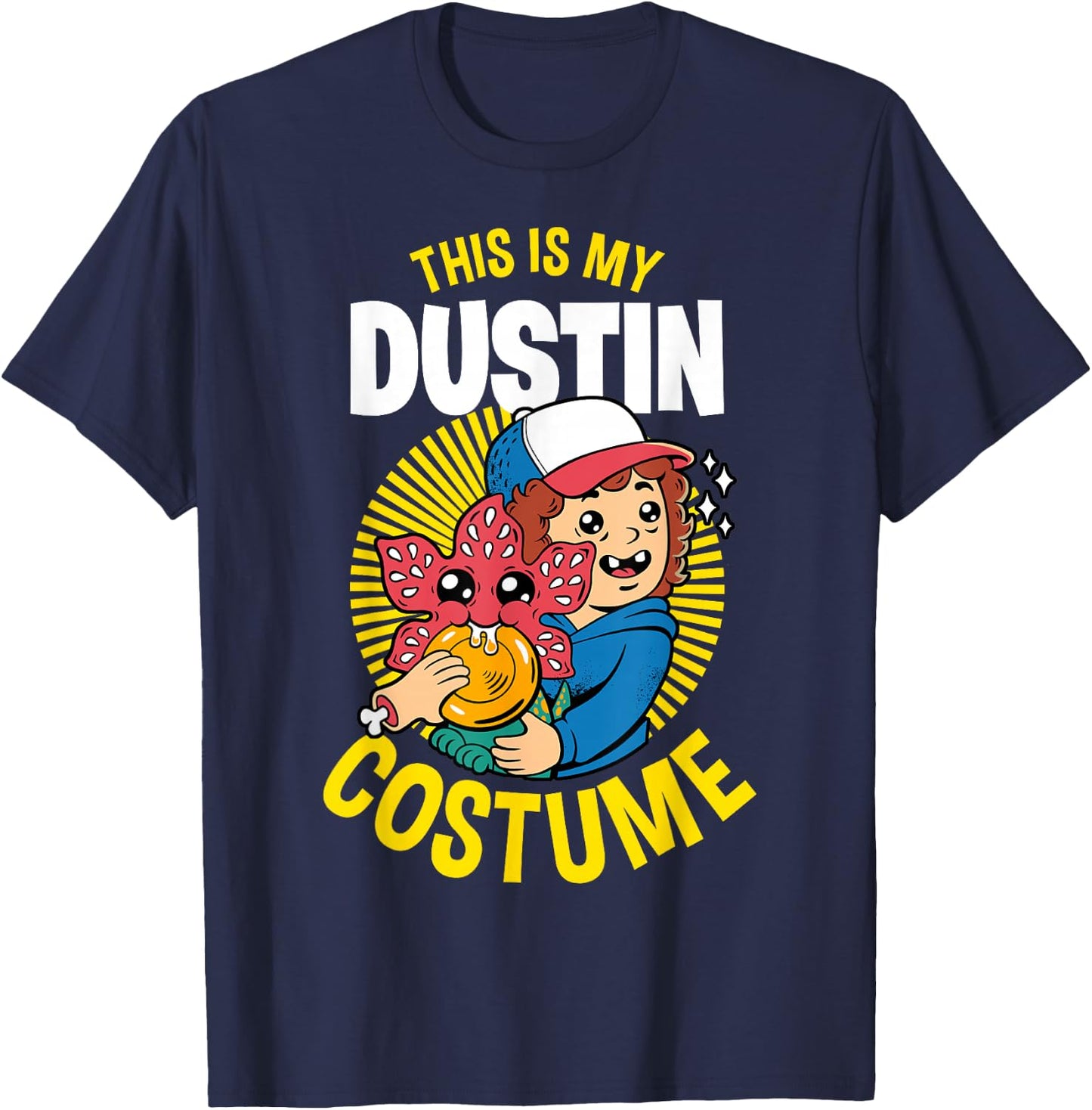 Stranger Things Halloween This Is My Dustin Costume T-Shirt - T-Shirt | Navy