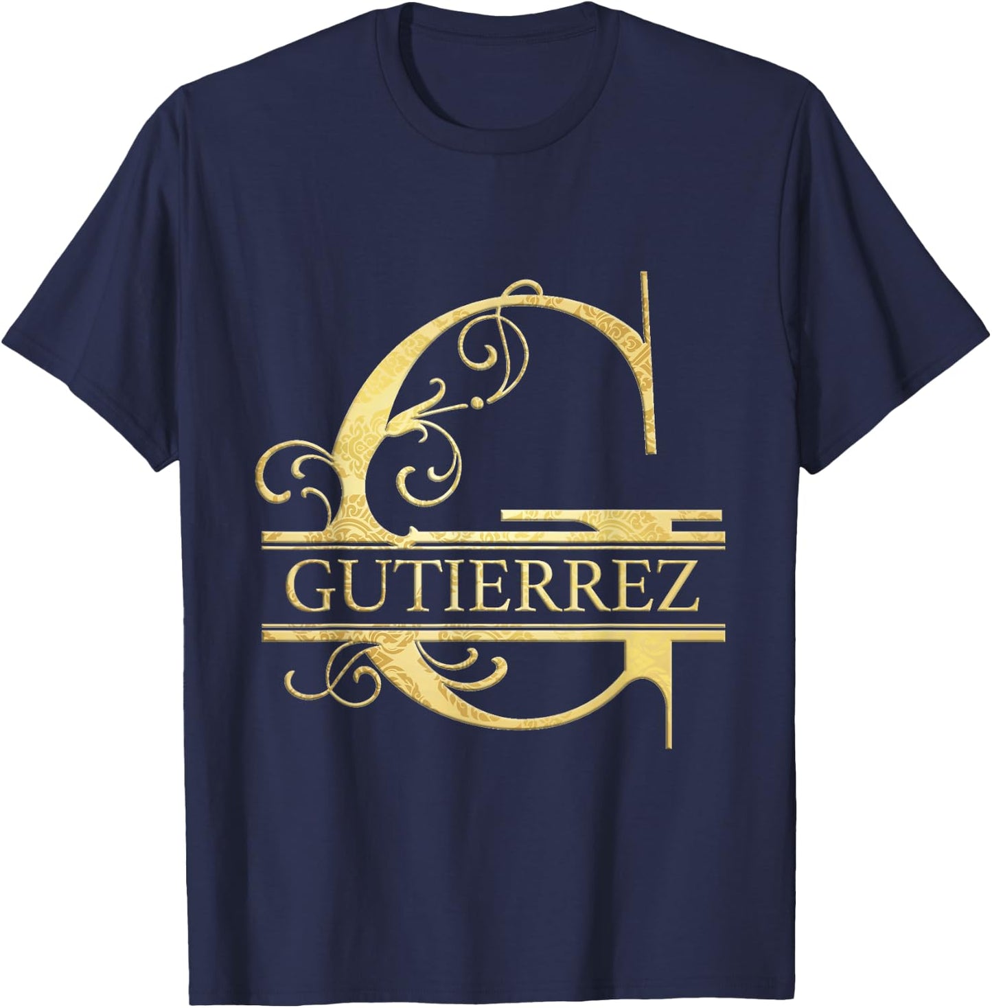 Gutierrez Name T-Shirt - T-Shirt | Navy