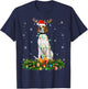 English Pointer Lover Reindeer Hat English Pointer Christmas T-Shirt - T-Shirt | Navy