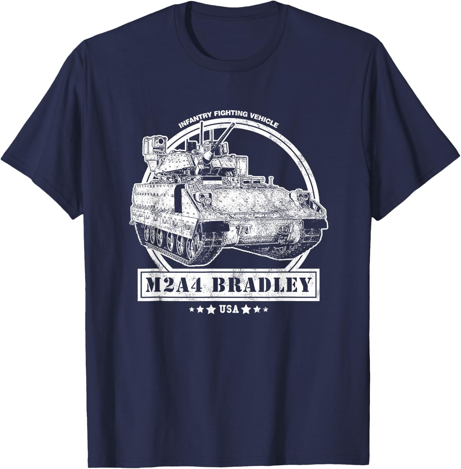 M2A4 Bradley IFV (Infantry Fighting Vehicle) T-Shirt - T-Shirt | Navy
