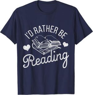 Id Rather Be Reading T-Shirt - T-Shirt | Navy