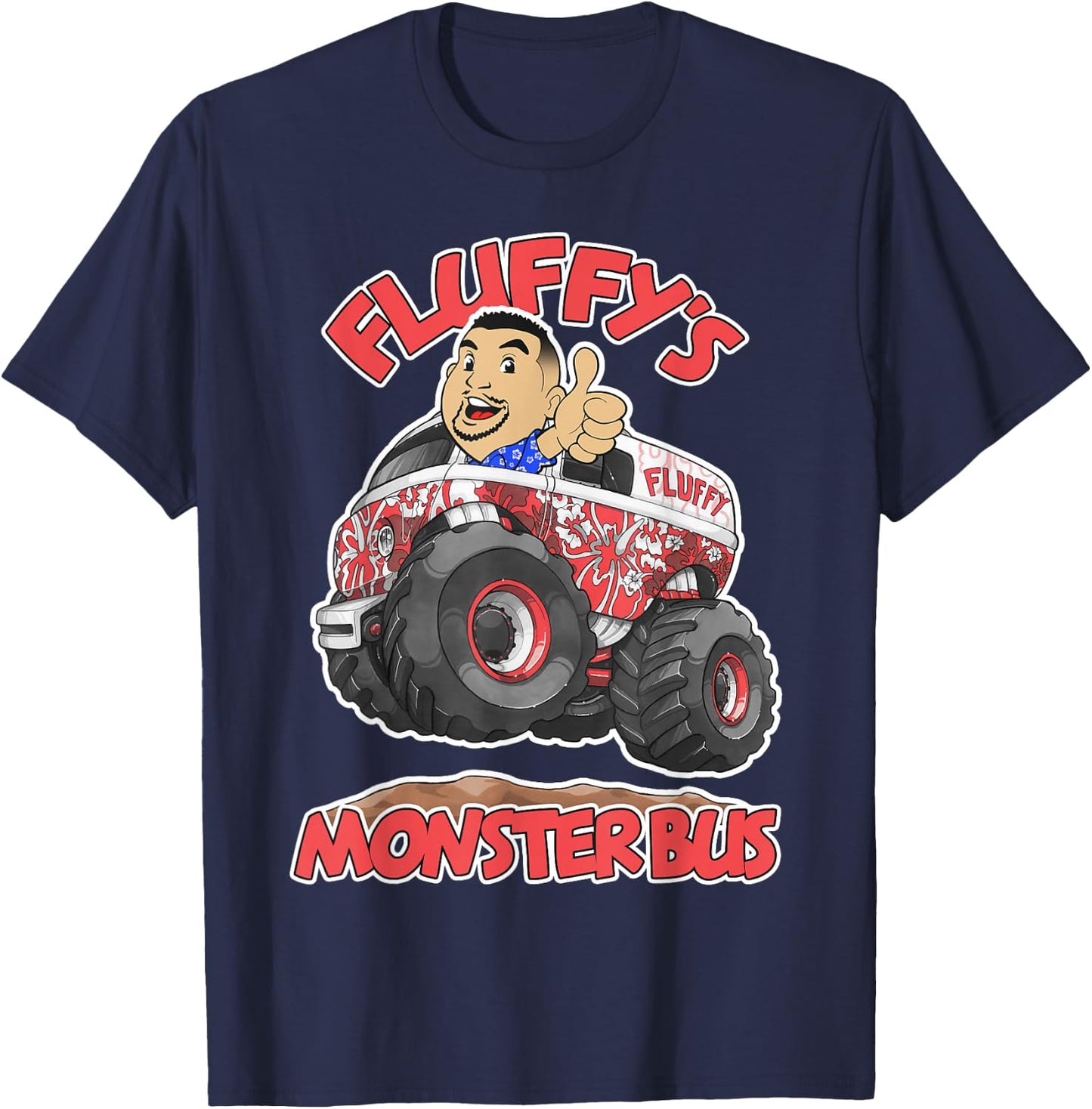 Gabriel Iglesias - Fluffy Monster Truck Getting Air T-Shirt - T-Shirt | Navy