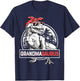 Grandmasaurus T rex Dinosaur Grandma Saurus Mother's Family T-Shirt - T-Shirt | Navy