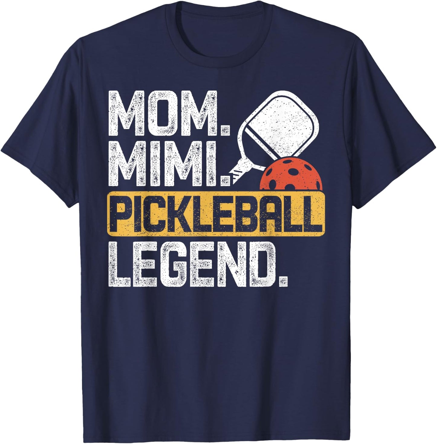 Mom Mimi Pickleball Legend Vintage T-Shirt - T-Shirt | Navy