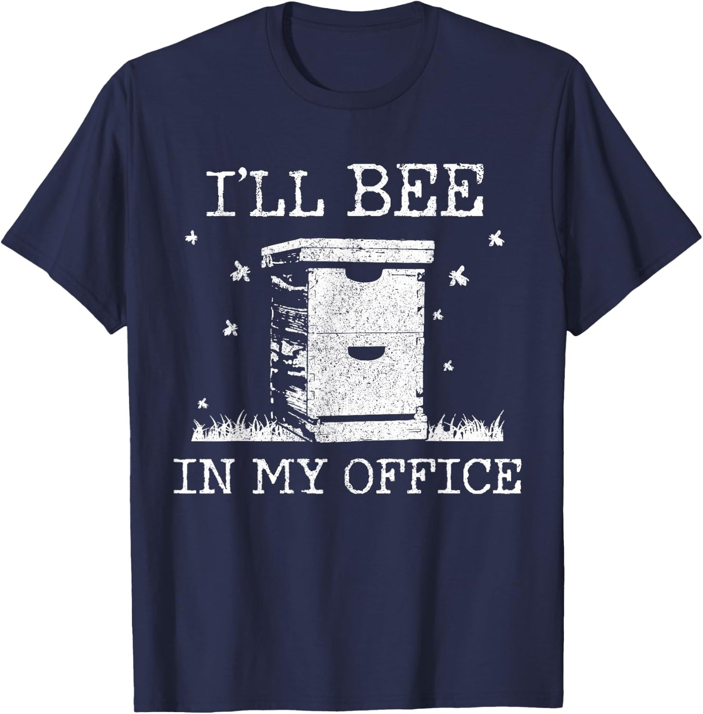 Beekeeper I Am Im Büro Bees Funny Gift T-Shirt - T-Shirt | Navy