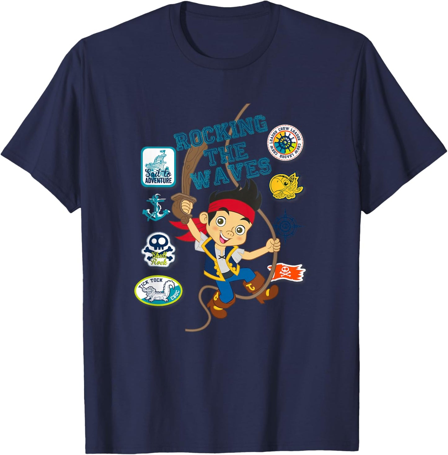 Disney Jake and The Never Land Pirates Rocking The Waves T-Shirt - T-Shirt | Navy