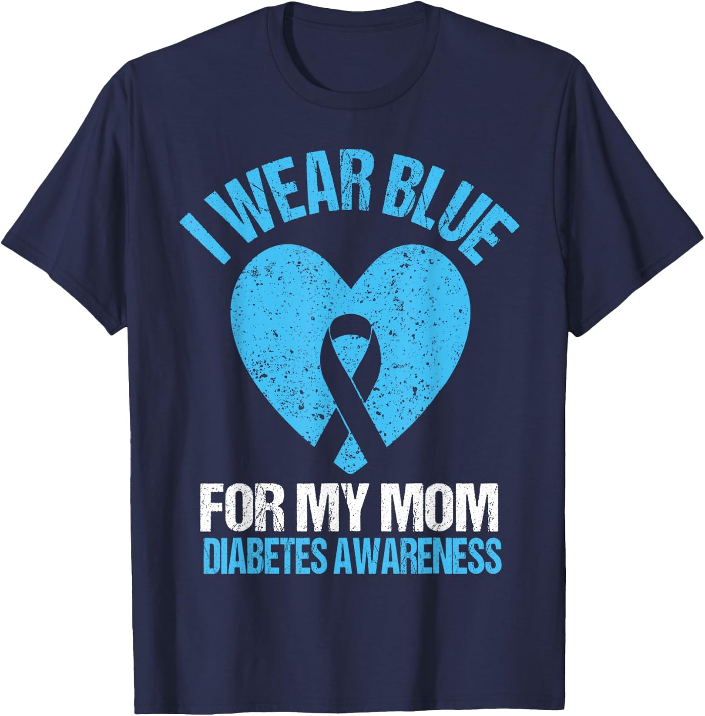 I Wear Blue For My Mom Diabetes Awareness Shirt Kids Toddler T-Shirt - T-Shirt | Navy