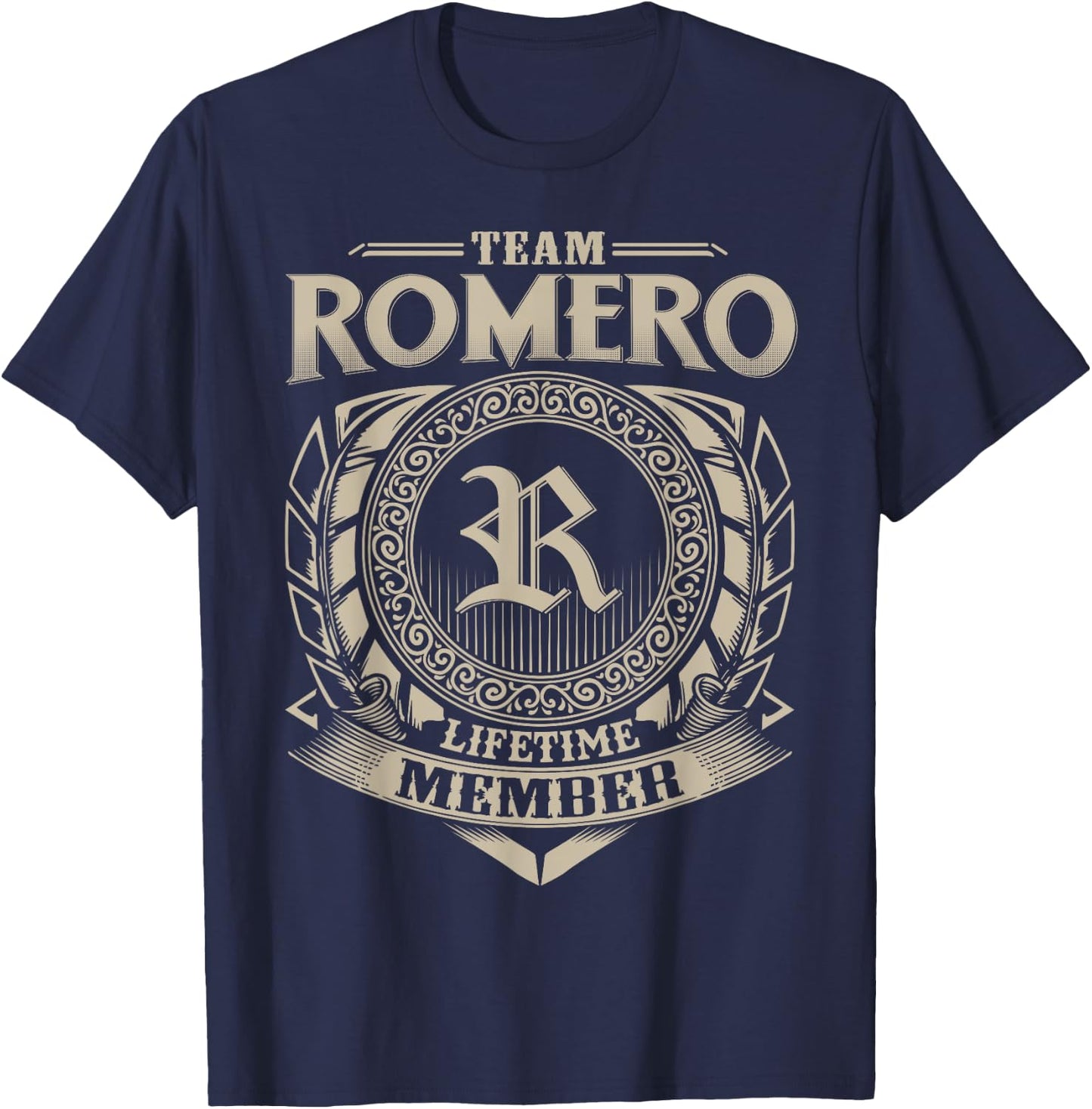 Team ROMERO Lifetime Member Vintage ROMERO Family T-Shirt - T-Shirt | Navy