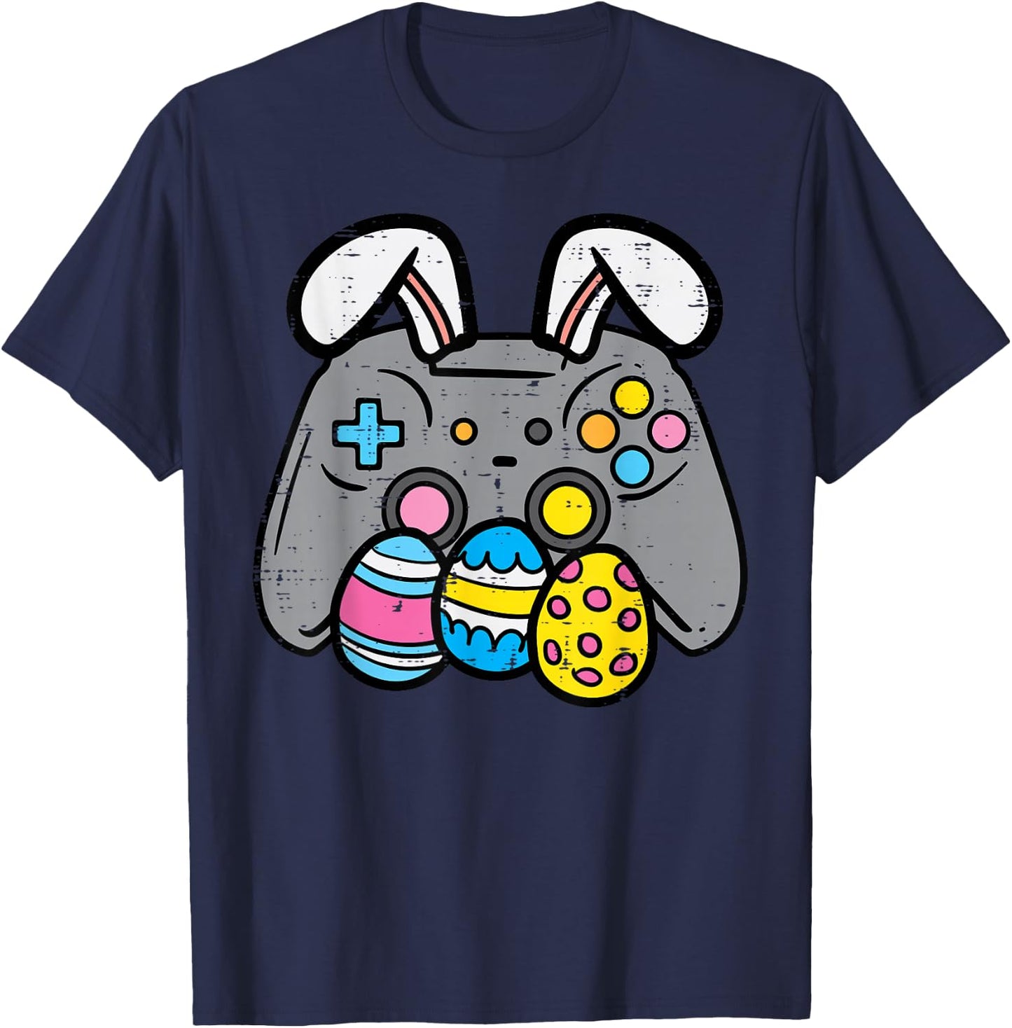 Easter Video Game Bunny Eggs Gaming Gamer Boys Men Teen Kids Small T-Shirt - T-Shirt | Navy
