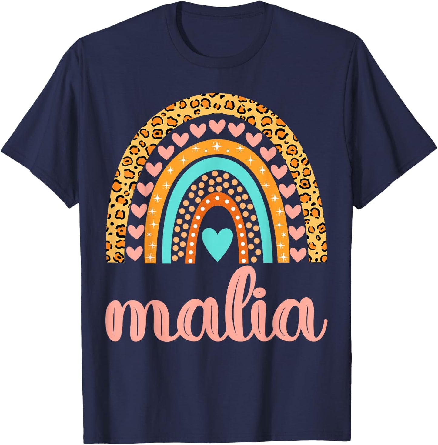 Malia Malia Name Birthday Shirt Gift T-Shirt - T-Shirt | Navy