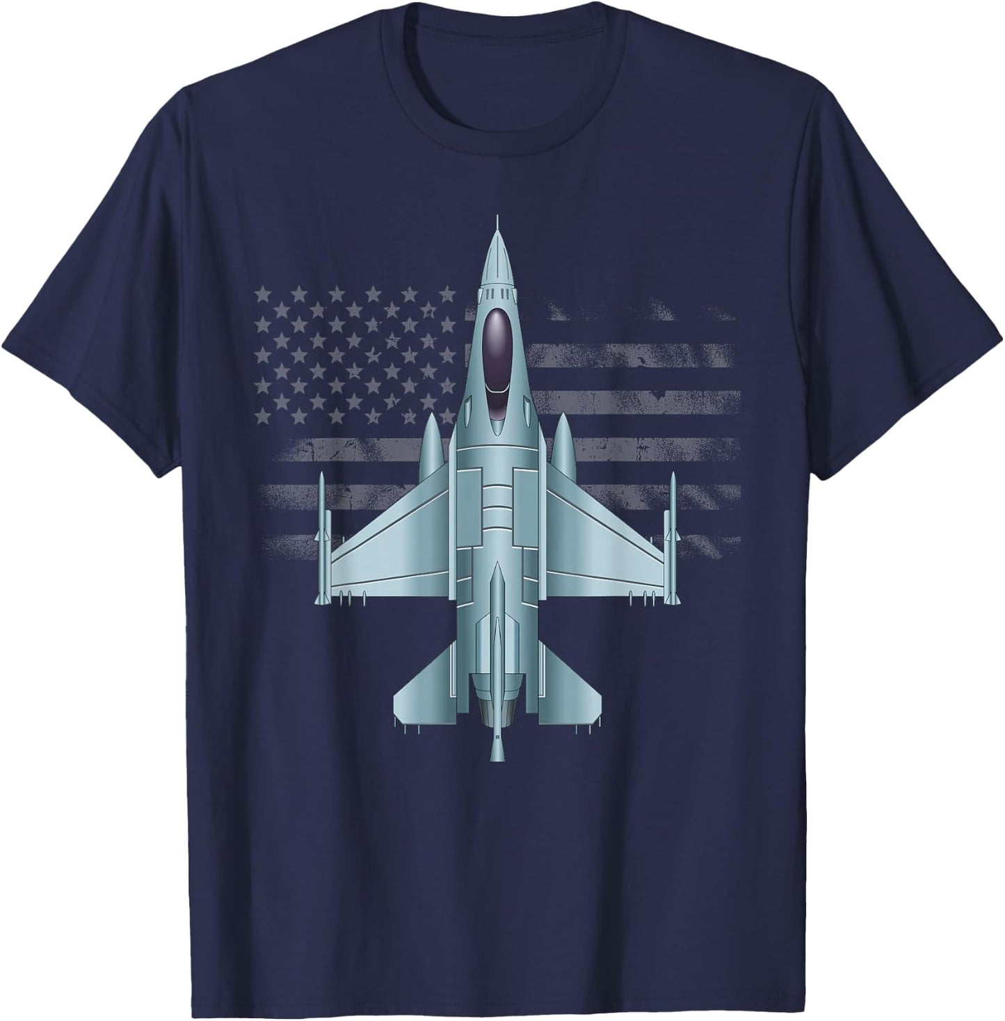 US Jet Fighter Jet Plane Pilot Gift T-Shirt - T-Shirt | Navy