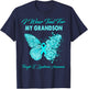 Butterfly I Wear Teal For My Grandson Fragile X Syndrome T-Shirt - T-Shirt | Navy