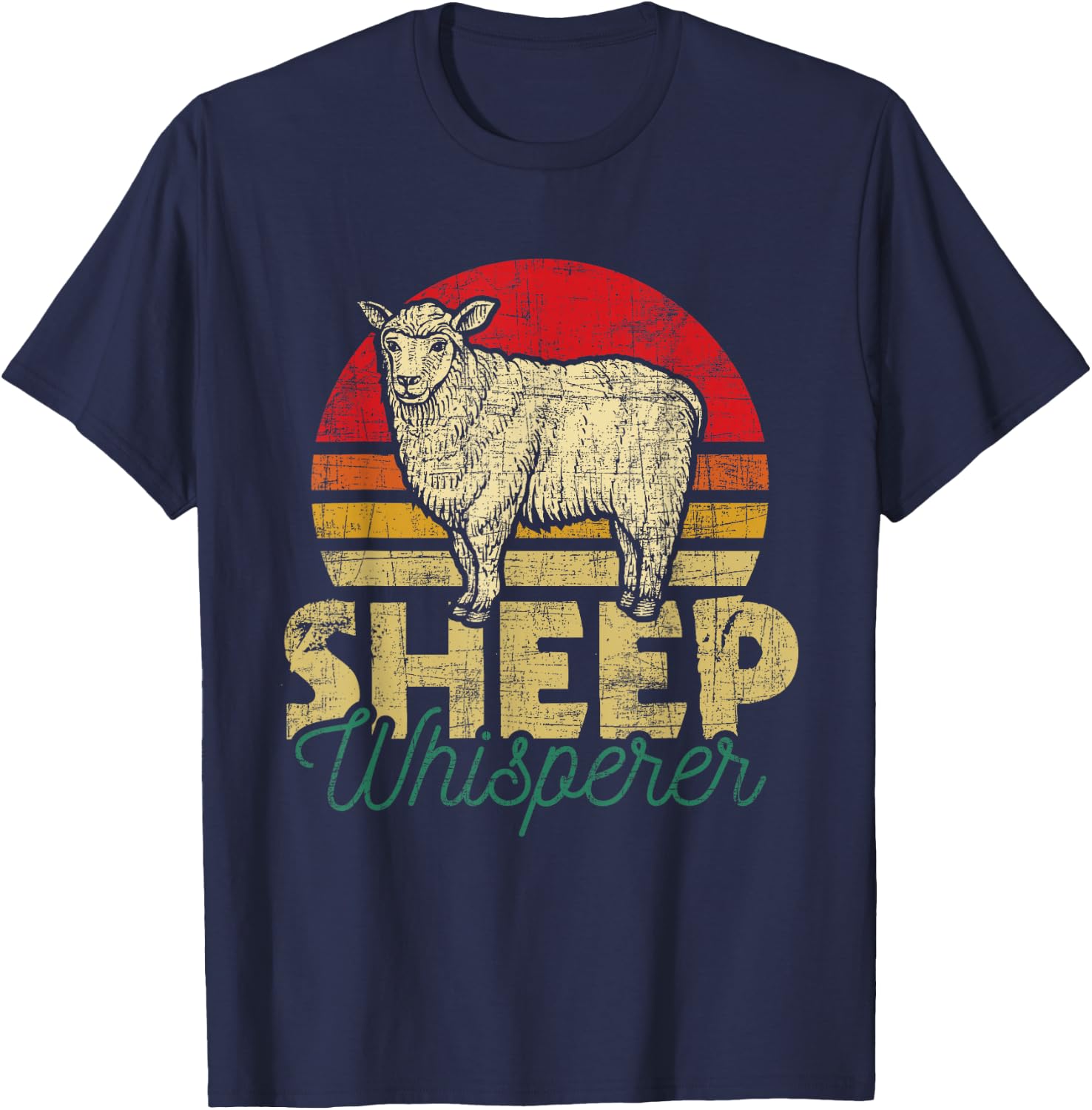 Sheep Whisperer - Flock Herd Farmer Homestead T-Shirt - T-Shirt | Navy