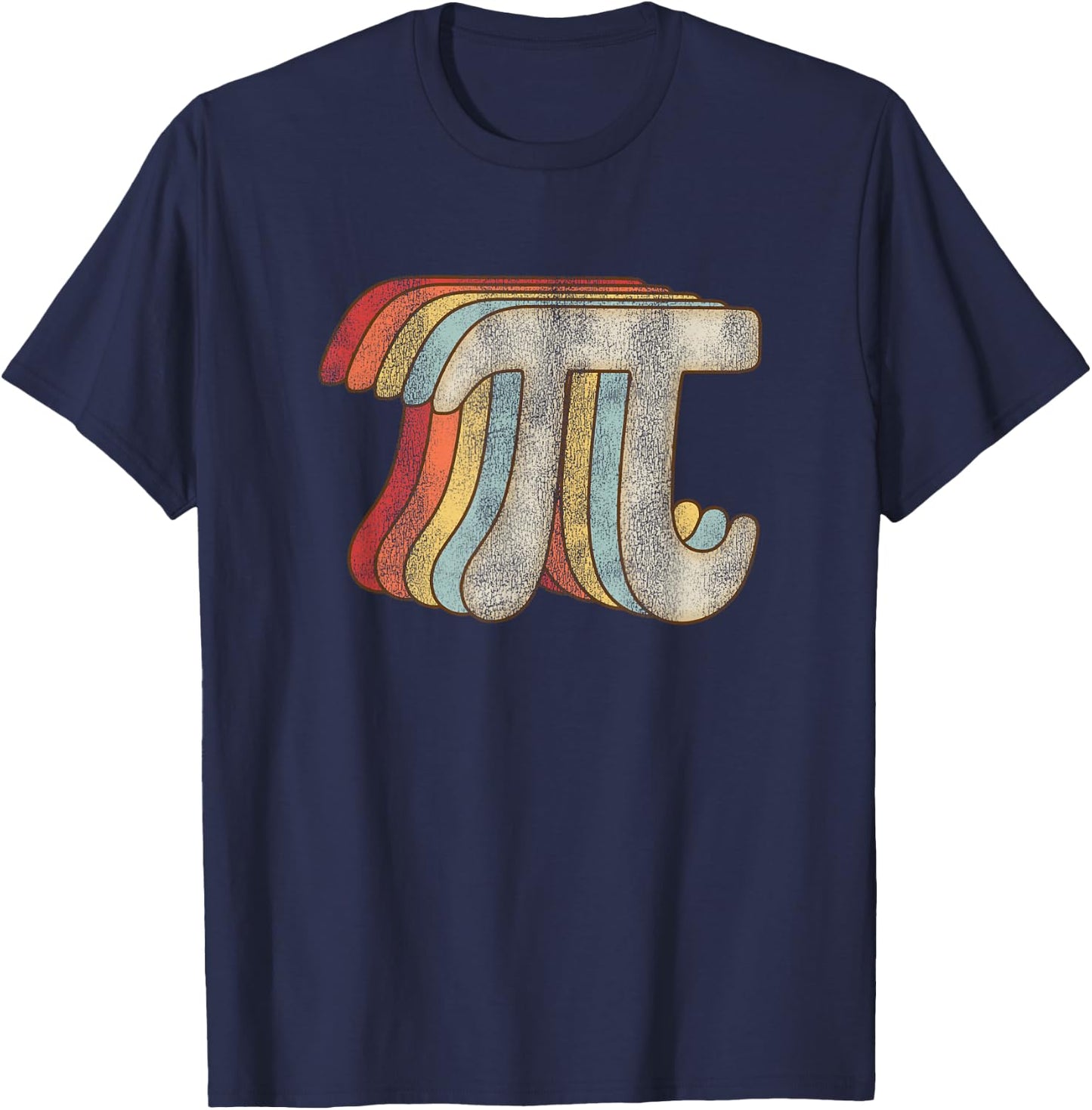 Vintage Pi Math Geek Retro Design for Pi Day T-Shirt - T-Shirt | Navy