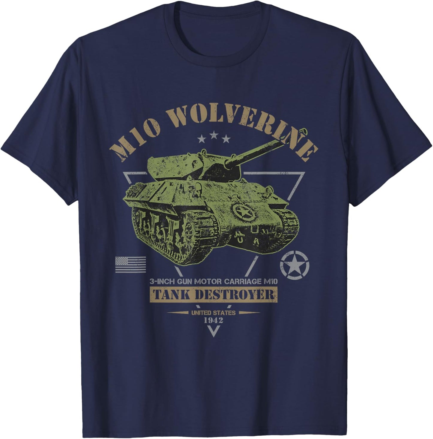 M10 "Wolverine" Tank Destroyer T-Shirt - T-Shirt | Navy