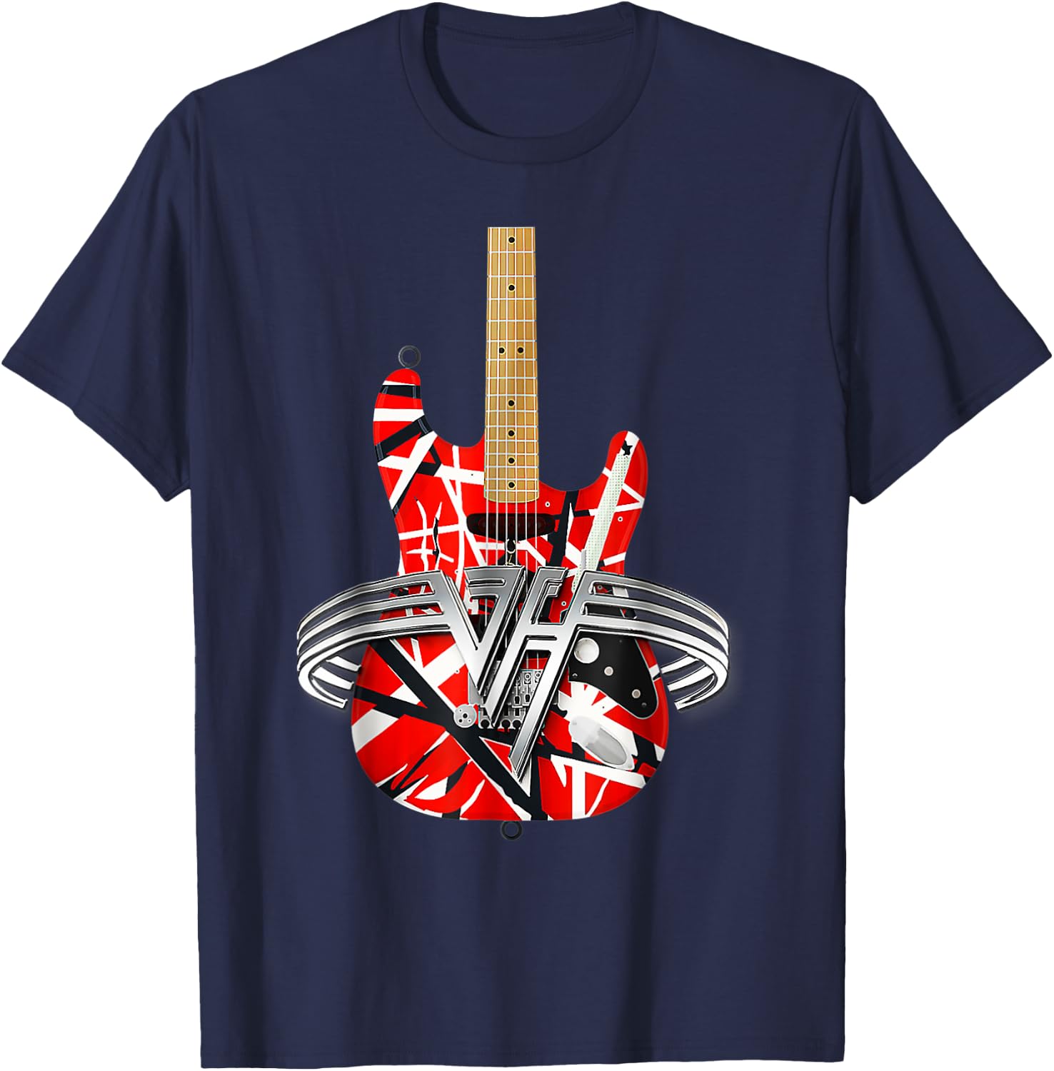 Vintage Classic Rock Red Guitar Lovers Gifts Women T-Shirt - T-Shirt | Navy