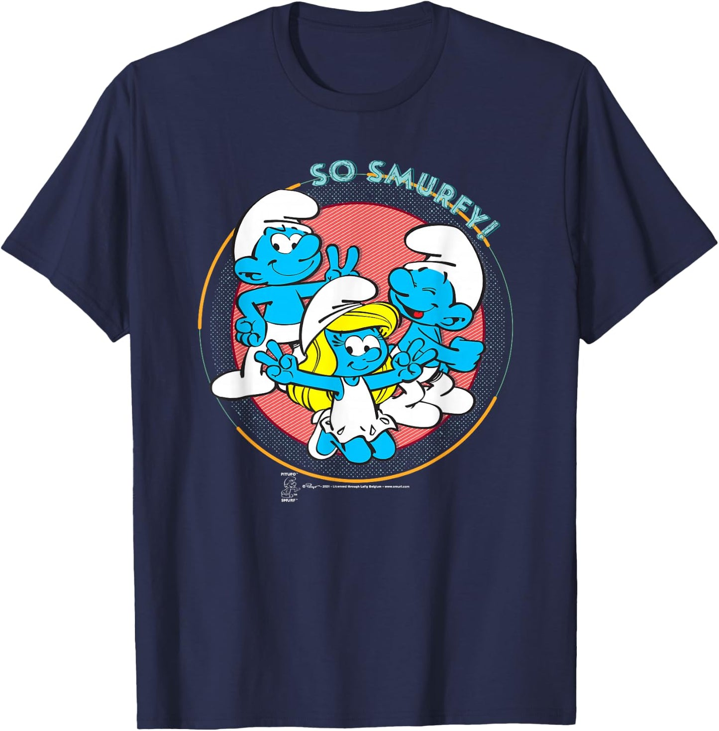 Smurfs The Smurfs Smurfette Jokey So Smurfey! T-Shirt - T-Shirt | Navy