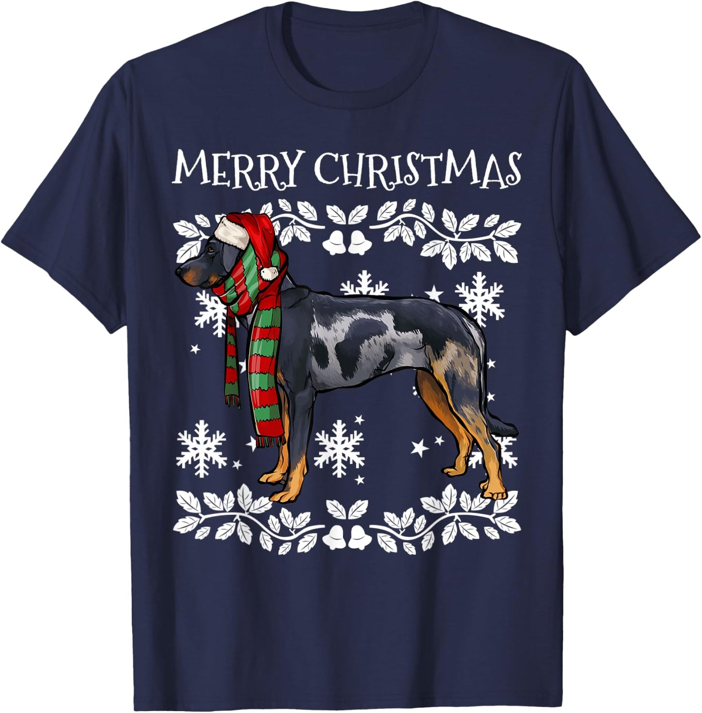 Merry Christmas Ornament Beauceron Xmas Santa T-Shirt - T-Shirt | Navy