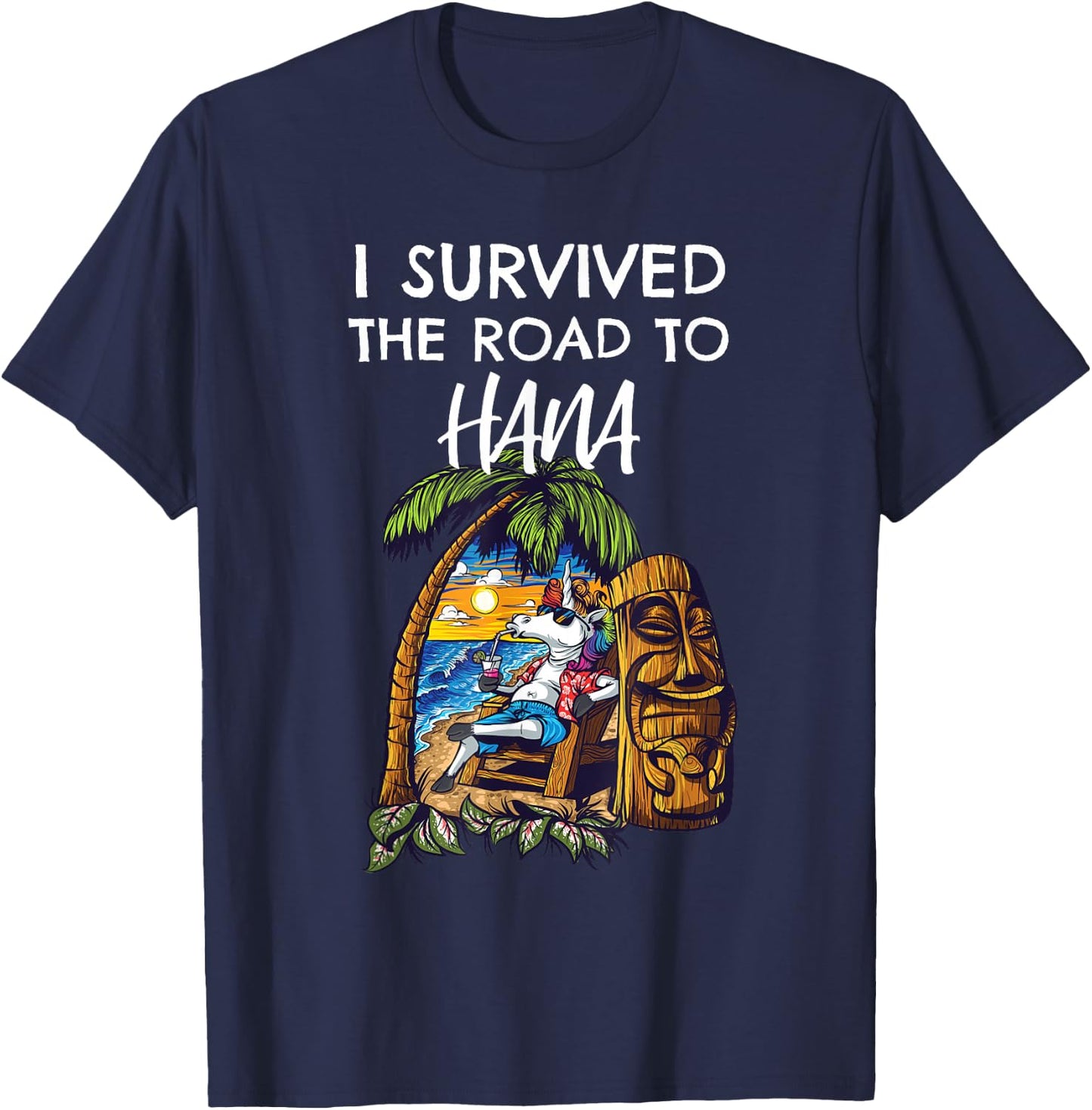 I Survived the Road to Hana Shirt T-Shirt - T-Shirt | Navy