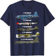 WW2 Warplane B-17 P51 Mustang F4U Corsair P40 Warhawk T-Shirt - T-Shirt | Navy