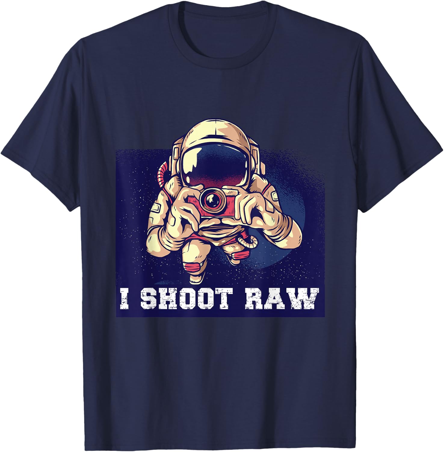 I Shoot Raw T-Shirt - T-Shirt | Navy