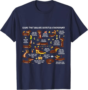 Secretly Dachshund Crazy Dog Lady Sausage Dog Lover Funny T-Shirt - T-Shirt | Navy