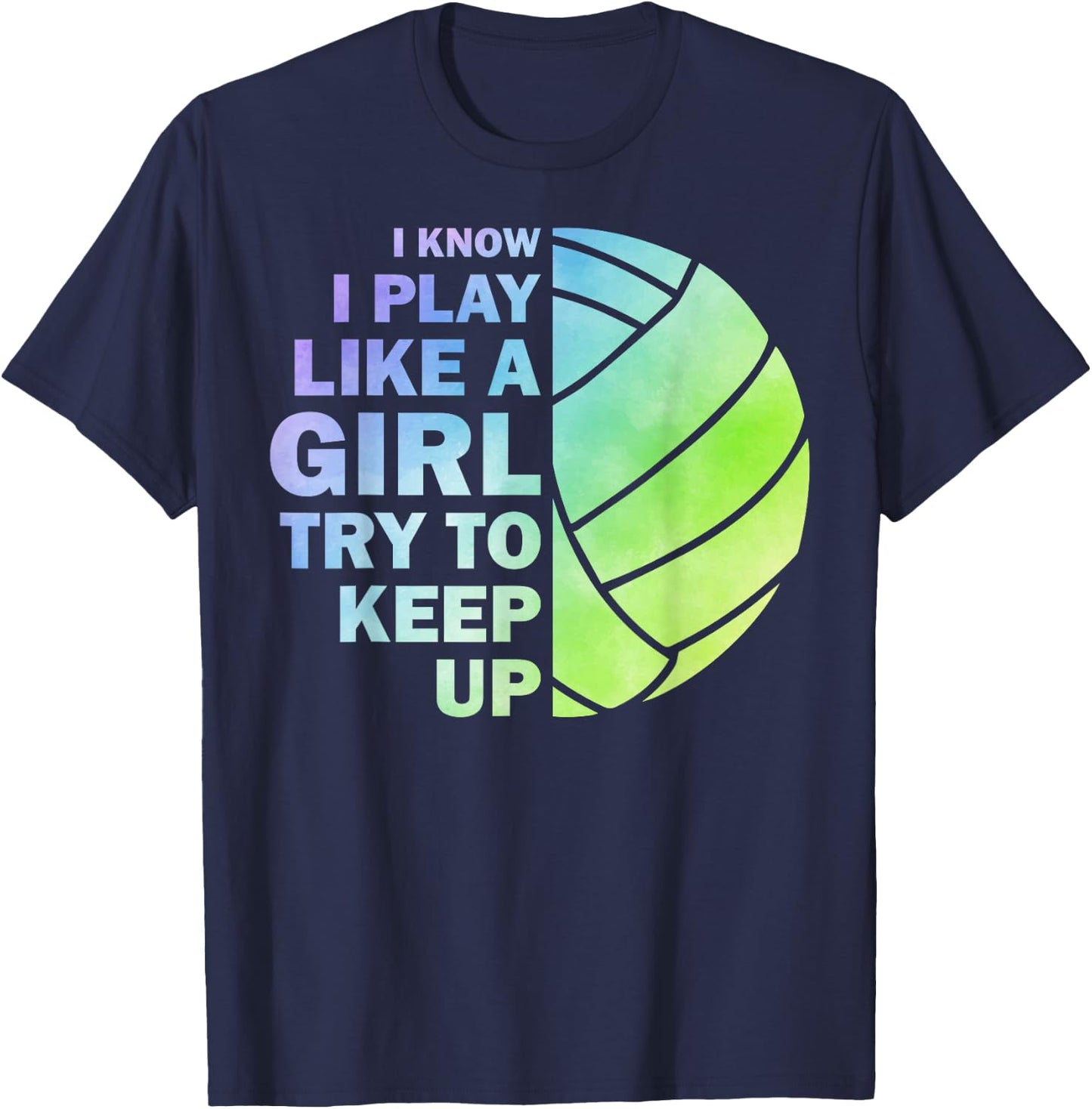 Cool Volleyball Girls Youth Volleyball Team Sports T-Shirt - T-Shirt | Navy