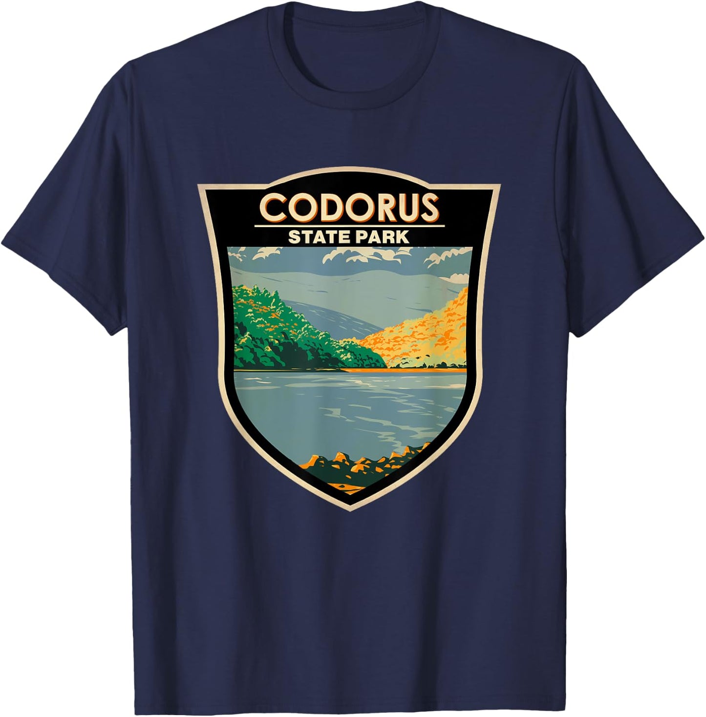 Codorus State Park Pennsylvania Badge Vintage T-Shirt - T-Shirt | Navy