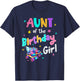 Aunt of the Birthday Girl Rolling Skate Bday Family Party T-Shirt - T-Shirt | Navy