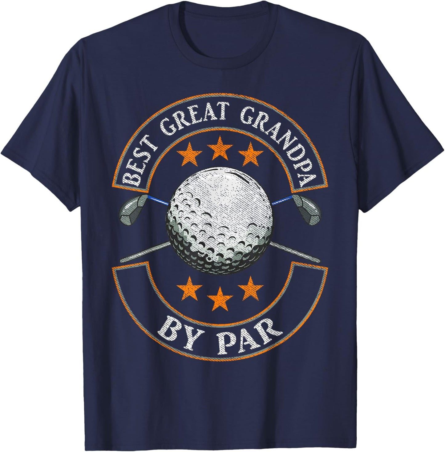 Best Great Grandpa By Par Golf Lover Sports Fathers Day Gift T-Shirt - T-Shirt | Navy
