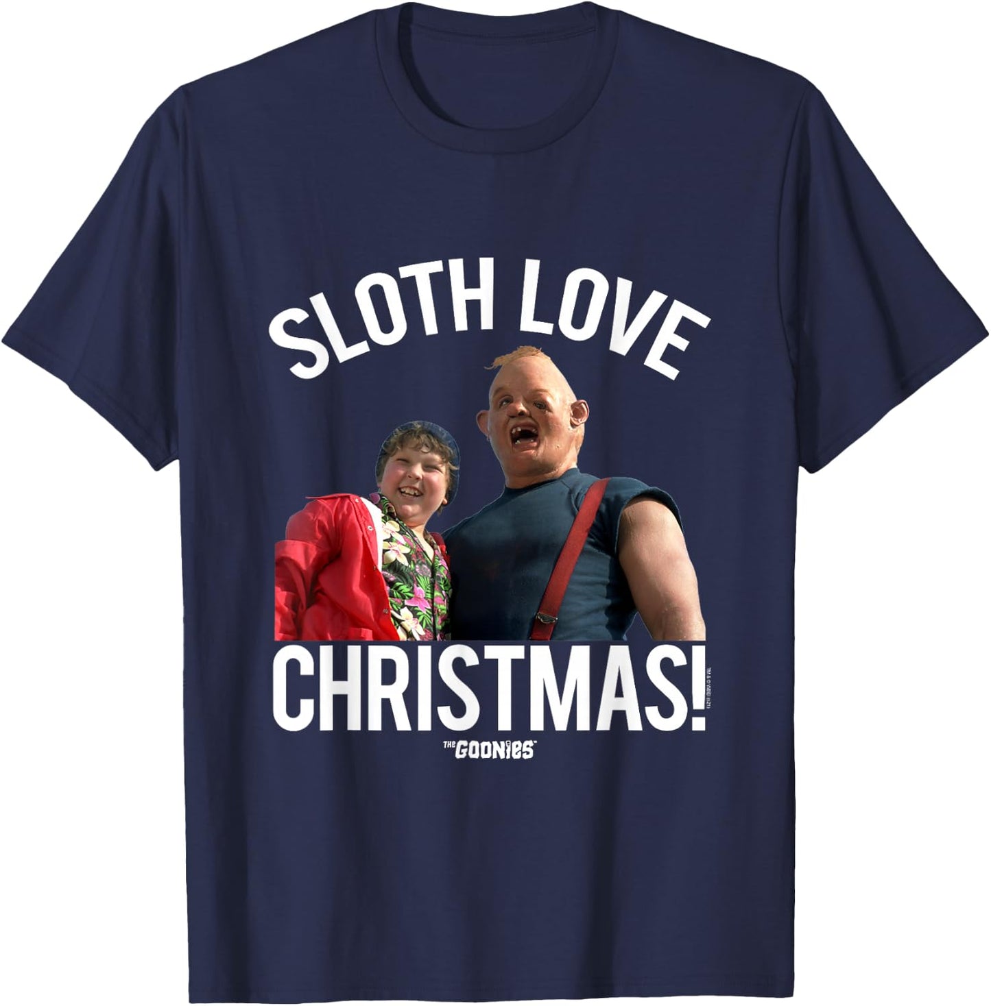 The Goonies Sloth Love Christmas T-Shirt - T-Shirt | Navy