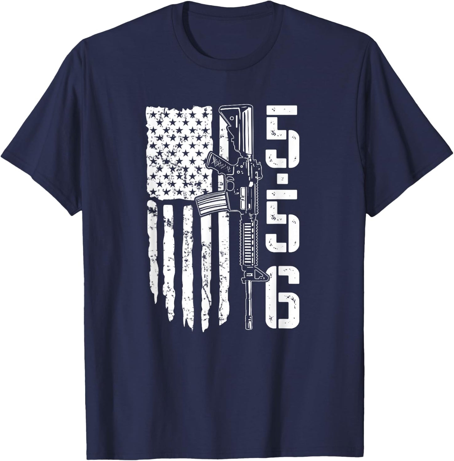 5.56mm Ammo AR15 M4 Rifle Owner - Pro Gun 2nd Amendment T-Shirt - T-Shirt | Navy