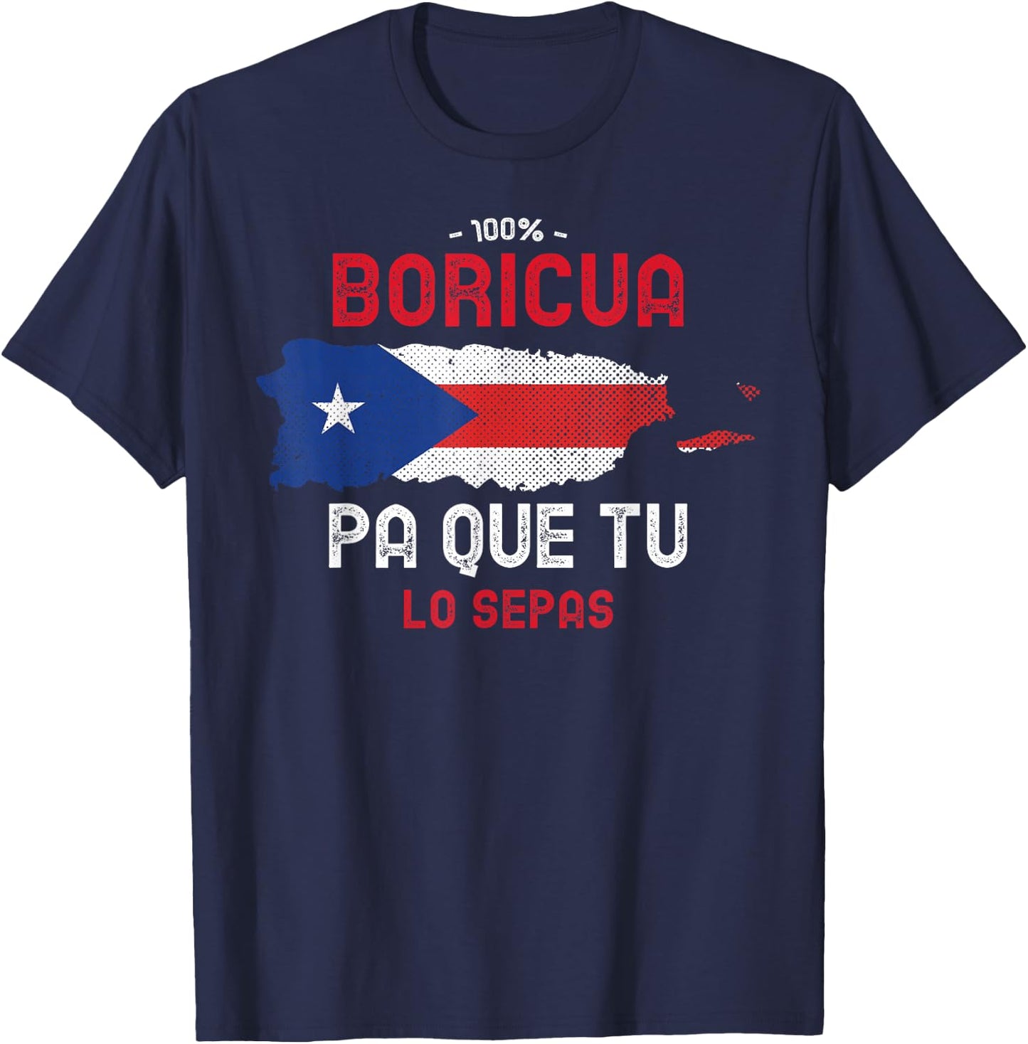 Patriotic Puerto Rican Flag Gifts and Cute Puerto Rico T-Shirt - T-Shirt | Navy